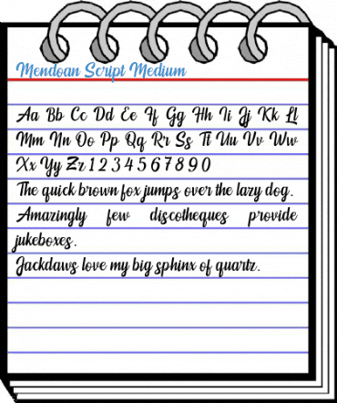 Mendoan Script Medium Font
