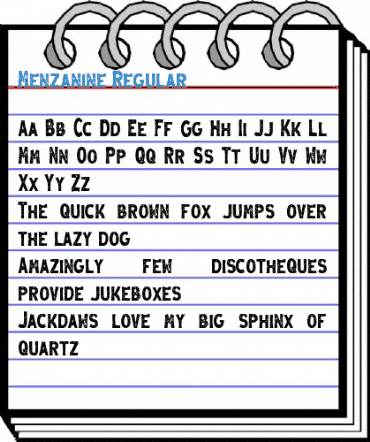 Menzanine Regular Font
