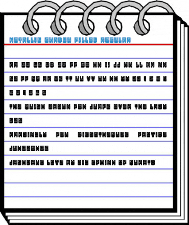 Metallic Shadow Filled Regular Font