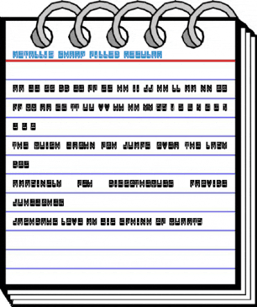 Metallic Sharp Filled Regular Font
