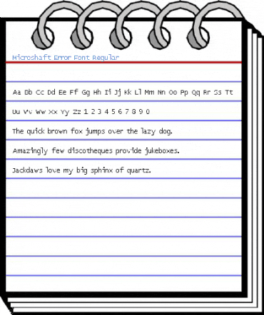 Microshaft Error Font Regular Font