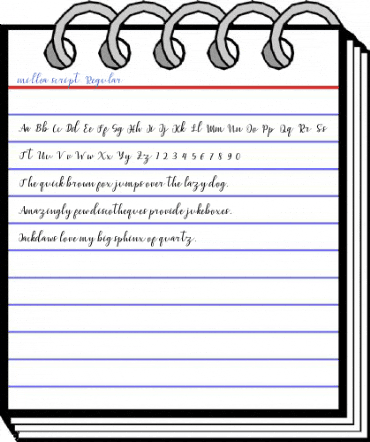 millea script Regular Font