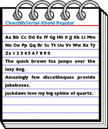 ChantillySerial-Xbold Font