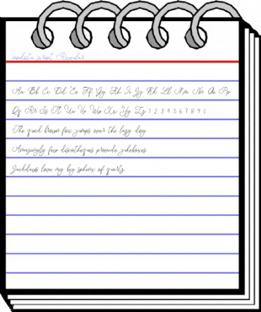 modista script Regular Font