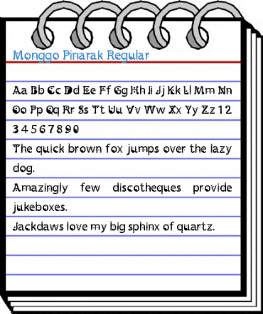 Monggo Pinarak Regular Font