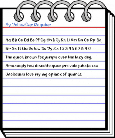 My Yellow Car Regular Font