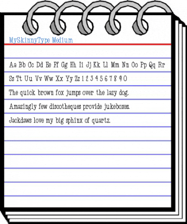 MySkinnyType Medium Font