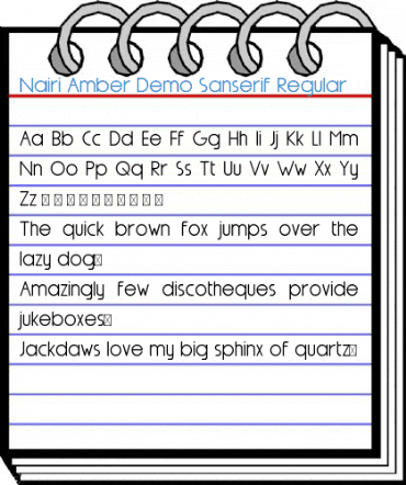 Nairi Amber Demo Sanserif Regular Font