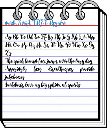 nanda Script FREE Regular Font