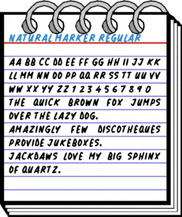 Natural Marker Regular Font