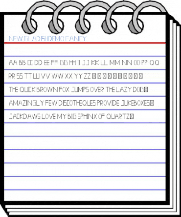 New GLADISHdemo Fancy Font