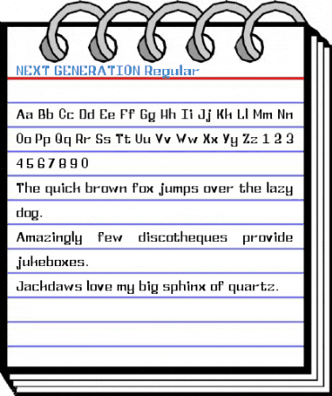 NEXT GENERATION Regular Font