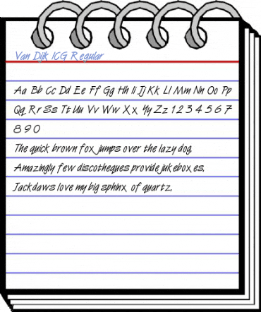 Van Dijk ICG Regular Font