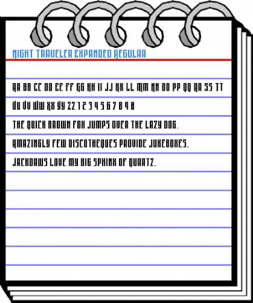 Night Traveler Expanded Regular Font
