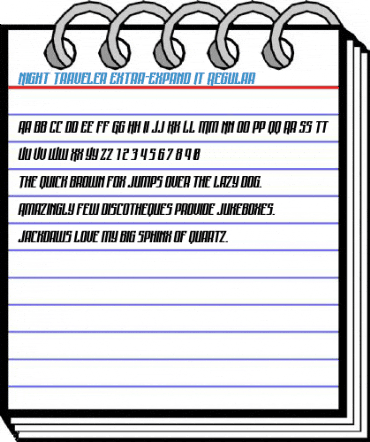 Night Traveler Extra-Expand It Regular Font