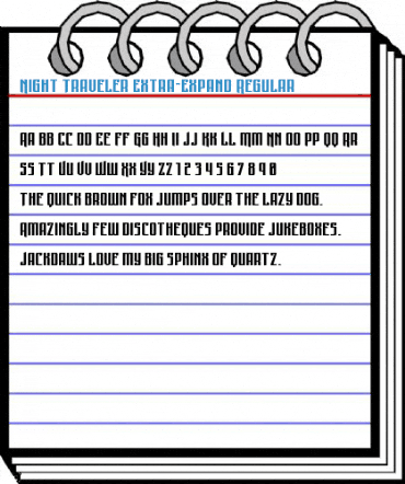 Night Traveler Extra-Expand Regular Font