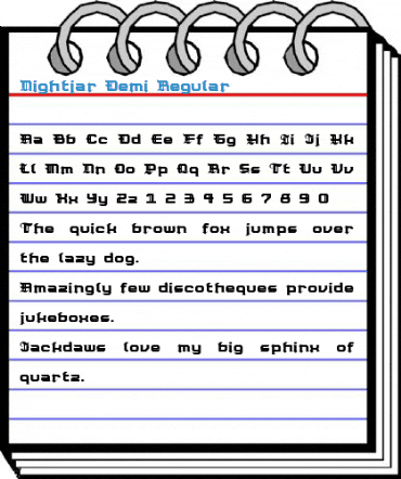 Nightjar Demi Regular Font
