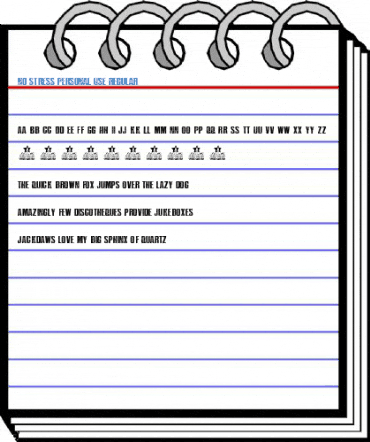 NO STRESS PERSONAL USE Regular Font