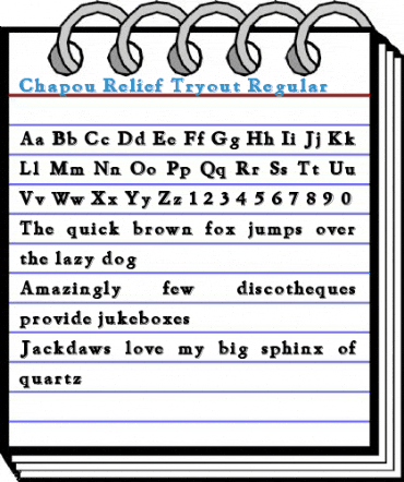Chapou Relief Tryout Regular Font