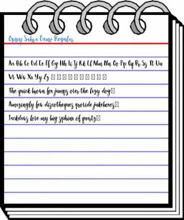 Oppy Sahra Demo Regular Font