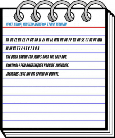 Peace & Houston Academy Italic Regular Font