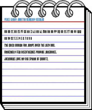 Peace & Houston Academy Regular Font