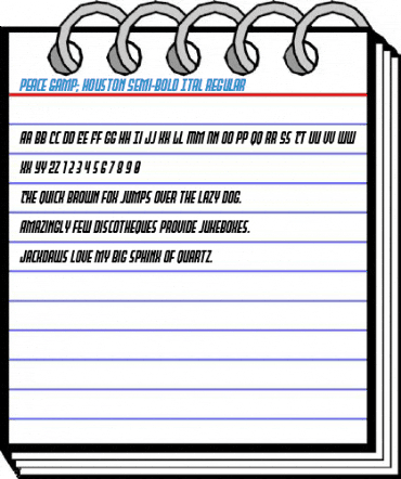 Peace & Houston Semi-Bold Ital Regular Font