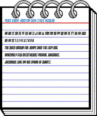 Peace & Houston Semi-Italic Regular Font