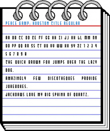 Peace & Houston Title Regular Font