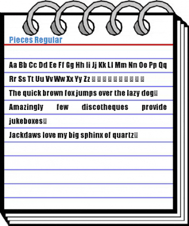 Pieces Regular Font