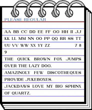 Please Regular Font