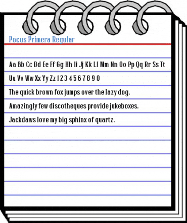 Pocus Primera Regular Font