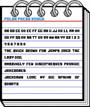 Polar Press Rough Font