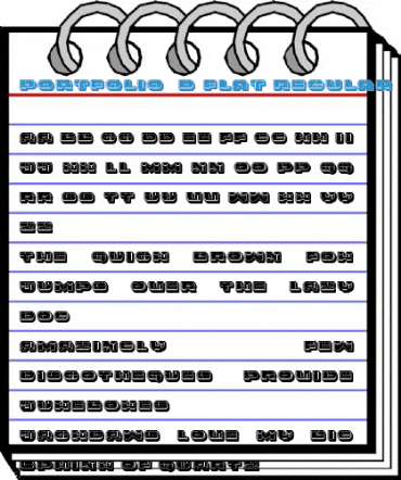 Portfolio 3D Flat Regular Font