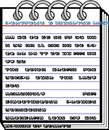 Portfolio 3D Inverted Regular Font