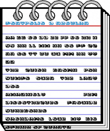 Portfolio 3D Regular Font