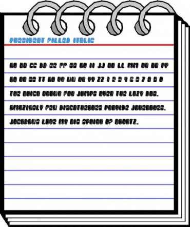 President Filled Italic Font