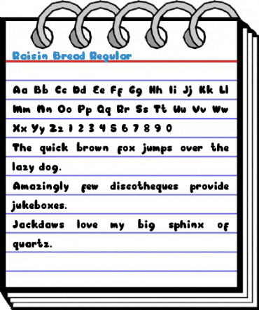 Raisin Bread Regular Font