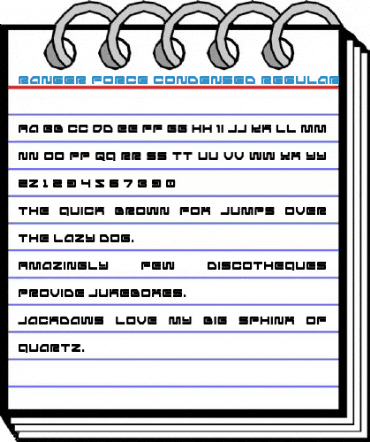 Ranger Force Condensed Regular Font