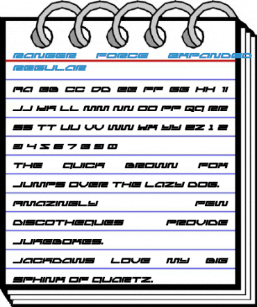 Ranger Force Expanded Italic Regular Font