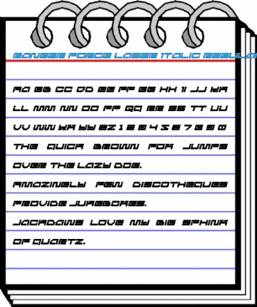 Ranger Force Laser Italic Regular Font