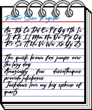Raster Slice Regular Font
