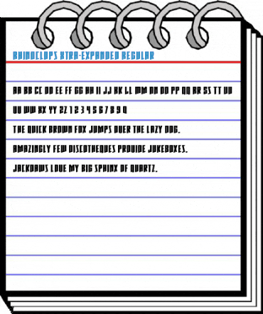Rhinoclops Xtra-Expanded Regular Font