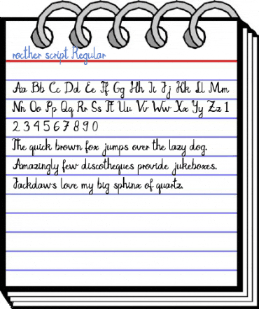 rocther script Regular Font