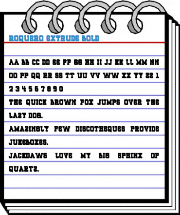 ROQUERO Extrude Bold Font