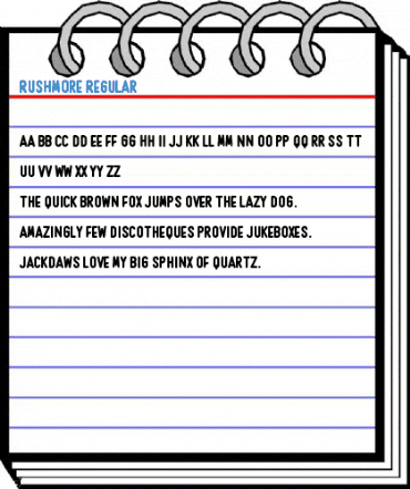 Rushmore Regular Font