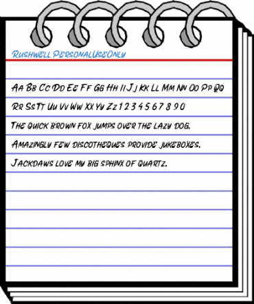 Rushwell PersonalUseOnly Font