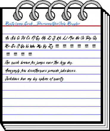 Rusty&Gosh_PersonalUseOnly Regular Font