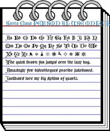 Santa Claus PERSONAL USE ONLY Regular Font