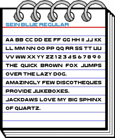 SEIN BLUE Regular Font